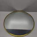 Gold Round Mirror, 24 inch Circle Mirror, Gold Metal Frame Bathroom Mirrors, Round Wall Mounted Mirrors for Bathroom, Hallway, Living Room, Bedroom.