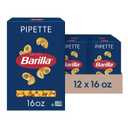 Barilla Pipette Pasta, 16 oz. Box (Pack of 12) - Non-GMO, Made with Durum Wheat Semolina - Kosher Certified, BB MARCH 07/2026