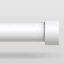 VOIIY White Curtain Rods for Windows 48 to 84 Inch(4-7 Feet),1" Diameter Drapery Rods with Modern Style End Cap Finials,Size:36-88 Inch