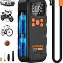 Tire Inflator Portable Air Compressor, 150PSI Cordless Air Pump for Car Tires, 3X Faster Air inflator Tire Pump with Digital Pressure Gauge and Emergency LED Light for Motorcycle Bike Ball Car (Black)