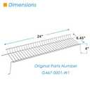 G467-0001-W1 Warming Rack Grill Parts for Charbroil Advantage 4 Burner 463344015 466344015, Grill Warming Rack Swing Away Grid for Charbroil Advantage 4 Burner Grill Replacement Parts