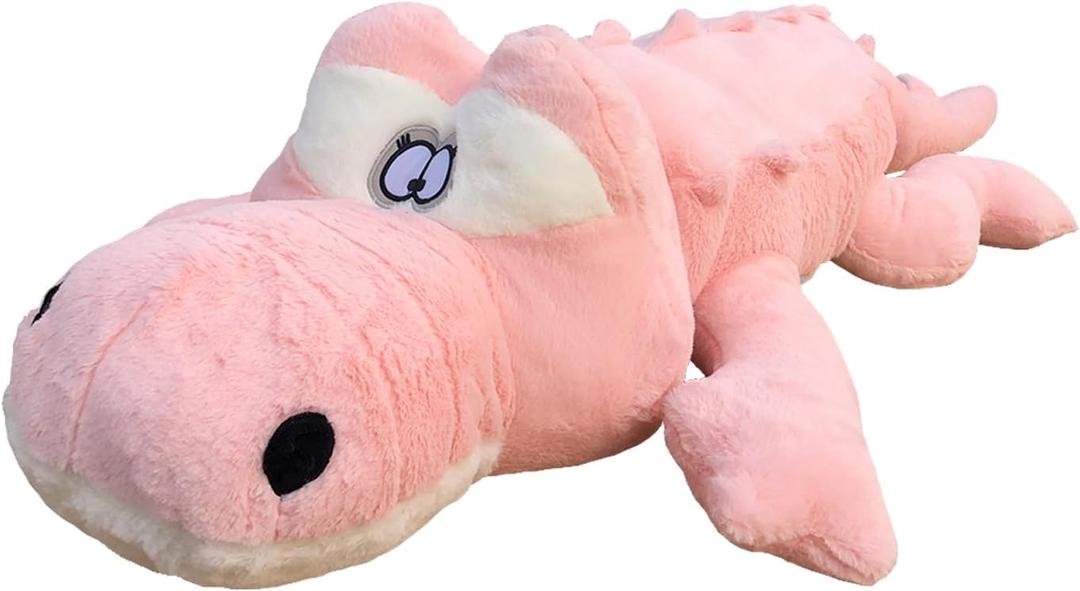 Alligator Plush Pillow, 67 inch Alligator Stuffed Animal, Home Decoration Christmas Valentines Birthday Gift for Boys Girls Adults Kids (Pink)