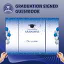 2 x Graduation Decorations 2026, Blue White Graduation Guest Book DIY Kit, Class of 2026 Signature Book with Gold Letter Stickers and Pen, Congratulations Graduates Party Favors and Table Decor