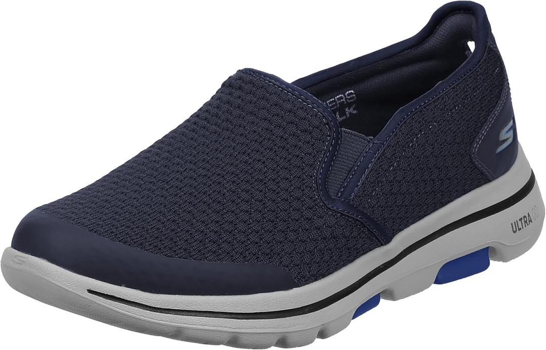 Skechers Mens Gowalk 5 - Elastic Stretch Athletic Slip-on Casual Loafer Walking ShoeSneaker (11 X-Wide, Navy)