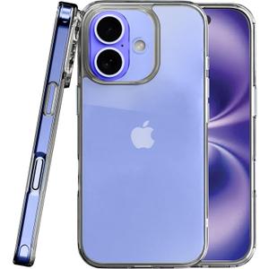 ALTURIZ for iPhone 16 Case [6.1"] Crystal Clear, [Military-Grade Protection], Shockproof, Non-Yellowing, Anti-Scratch, Women Mens Girls Boys, Clear Phone Case for iPhone 16, Clear
