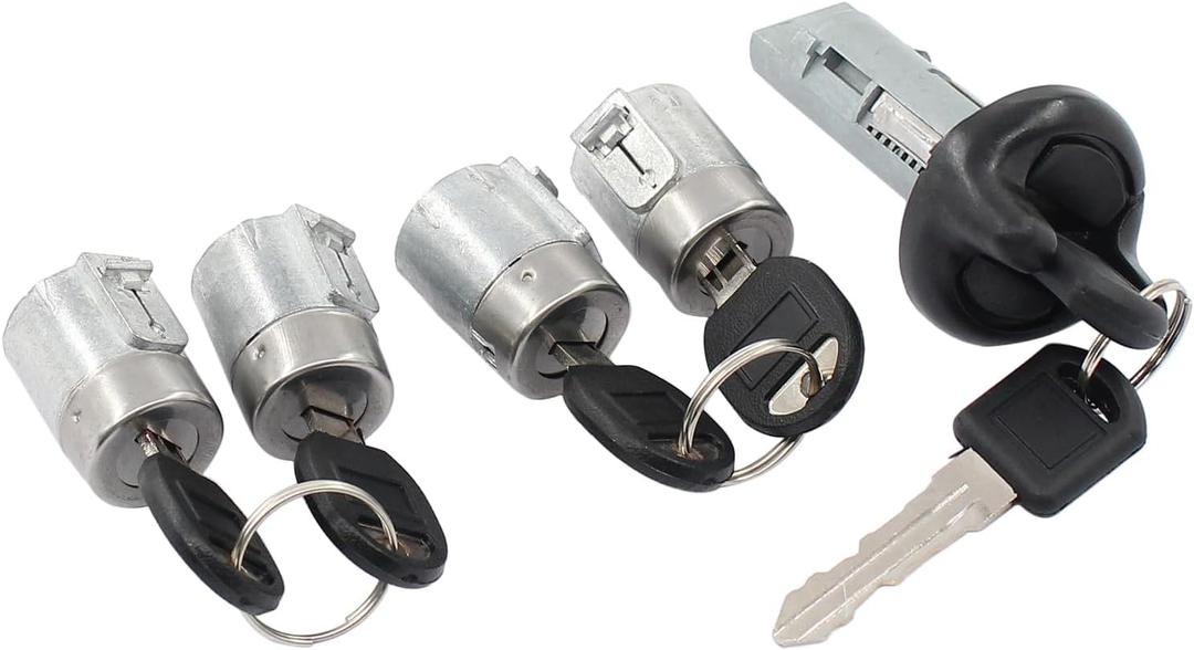 MOTOKU Ignition Switch and Door Lock Cylinder Keys Set for Chevrolet Express for GMC Savana 1500 2500 3500 2001-2007