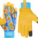 Leather-Gardening-Gloves for Women,Thorn-Proof Work-Gloves for Weeding,Digging,Planting,Pruning Yard garden Gloves