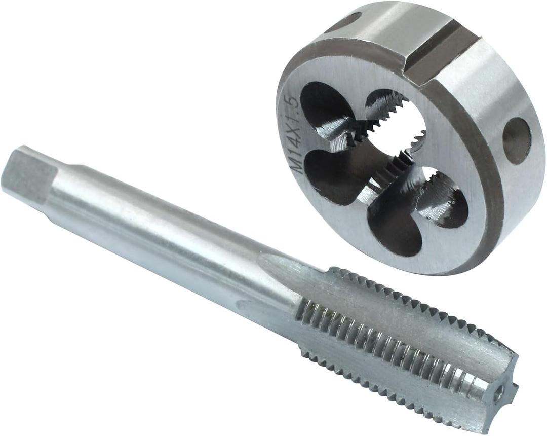 M14 x 1.5 Metric Tap and Die Set, HSS Machine Thread Tap Die Set, M14 x 1.5mm Right Hand Thread Tapping Tool