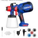 NANWEI Cordless Paint Sprayer Compatible with Makta 18V Battery,800ML Paint Spray Gun with 5 Nozzles & 3 Patterns,Paint Sprayer Gun for House Furniture Cabinets Painting（Battery Excluded）