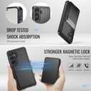 for Samsung Galaxy S25 Wallet Case with Card Holder, RFID Blocking 2 in 1 Detachable Magnetic Card Holder Flip Kickstand Credit Slots Cover for Samsung Galaxy S25 6.2", Black