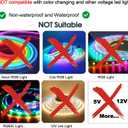 24V LED Power Supply with Dimmer Switch, 48W 24V DC Power Supply for 24 Volt Single Color LED Strip Lights