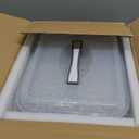 KOMUEE 220oz & 76.4oz Extra Large Glass Food Storage Containers with Airtight Lids, 2 Piece Big Glass Containers Set, Ideal for Storing Rotisserie Chicken, Lasagna,Salads,Fruits, Leak-proof & BPA-Free (Light Gray)