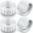 Dreyoo 4 Pcs Salt Cell 2" Union Replacement Kit Compatible with Hayward Salt Chlorine Generators, GLX-Cell-Union, Hayward T-3 T-15 Cleaner Coupler for Pool Part Spa Pump Union Assembly