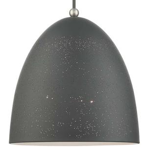 Livex Lighting 49110-76 3 Light Scandinavian Gray Pendant (Scandinavian Gray W/ Brushed Nickel Accents)