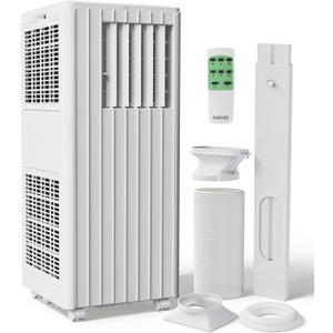 Garvee 8000 BTU Portable Air Conditioner, 3-in-1 Cooling, Dehumidifying & Fan for Rooms Up to 350 Sq. Ft | Quiet Sleep Mode | Energy-Saving 24-Hr Timer | AC Unit w/Remote & Full Window Kit, White | for Rooms Up to 350 Sq. Ft | Quiet Sleep Mode | Energy-Saving 24-Hr Timer | AC Unit w/Remote & Full Window Kit, White