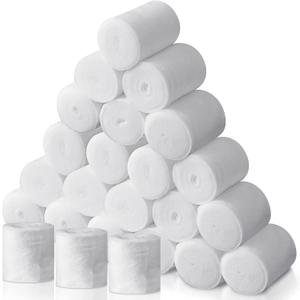 Treela 24 Rolls Cast Padding Individual Pack Undercast Padding Roll Wrap Bandage with Plaster Soft Cloth for Halloween Wrap Bandage Art Projects Body Casts Mask Making Supplies (2 Inch x 8.9 ft)