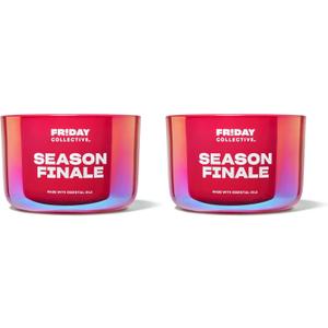 Friday Collective Season Finale Candle, Floral Scented, Made with Essential Oils, 3 Wicks, 13.5 oz (Pack of 1)