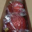 Liliful 4 Pcs Large Outdoor Christmas Ornaments Plastic Jumbo Fillable Balls Ornament Big Xmas Tree Hanging Decoration for Home Outside Holiday Lawn Yard Party (Glitter Red)