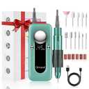 Electric Nail Drill Professional, 45000RPM Cordless Electric Nail File for Acrylic Gel Nails, Professional Nail Drill Manicure Pedicure Polishing Shape Tools for Home Salon (M202-Pea Green)