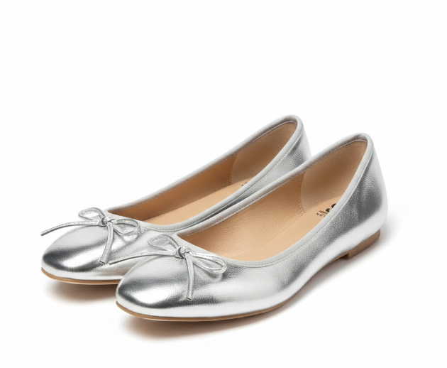 Premium Silver Finish: Chic metallic textured material that adds a modern touch to any outfit.