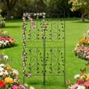 hogardeck Metal 84 * 19 Garden Trellis 2-Packs for Climbing Plants Flowers Vegetables Planting Arched Outdoor Decoration for Courtyards Lawns Gardens