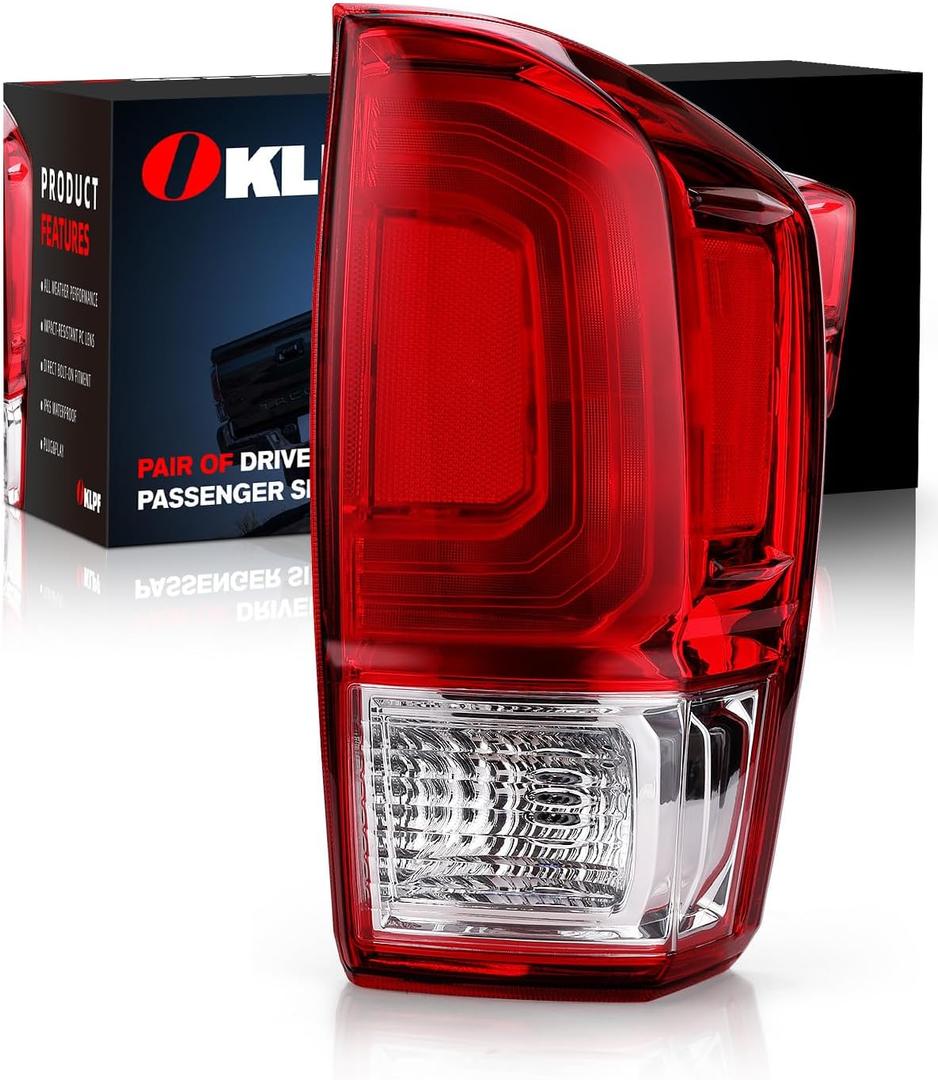 OKLPF Rear Brake Tail Lights Compatible With 2016 2017 2018 2019 2020 2021 2022 2023 Toyota Tacoma Pickup Replace 81550-04170,Red Taillights Assembly,Includes A Luxurious Box,Right Passenger Side