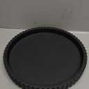 Decorative Tray for Coffee Table, Living Room, Side Table, 11" Black Round Concrete Home Decor Serving Trays for Accent Table, Console Table
