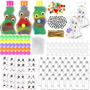 Yaomiao 2. 5 oz Sand Art Kits for Kids Bulk Party Create Your Own Clear Art Potion Bottles with Colors Accessories for DIY Wedding Invitation Fun Craft Supply Gifts (No Sand)(48 Pcs)