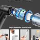 Handheld Car Vacuum Portable Cordless, 4 in 1 Handheld Vacuum Cleaner 12000PA Air Duster with Multi-Nozzles, Mini Hand Held Vacuum Rechargeable for Home, Car, Office, Pet Hair