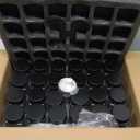 Glass Spice Jars with Label and Stainless Steel Lids (24 x 4oz) Spice Containers with 240 Labels, Shaker Inserts, Steel Funnel, Empty Square Empty Square Seasoning Organizer (Black)