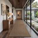 Easy Jute Area Rug Natural 2x7 Indoor Outdoor Rugs for Hallway