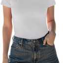 BAMBOO COOL Women's Skin-Tight Soft T-Shirts Short Sleeve Slim Fit Tops for Women Cute Basic Tees (X-Large)