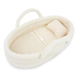 Cozy Dream Doll Bassinet - Baby Doll Portable Carrier - Fits for American Girl Dolls or Teddy Bears up to 14" - Cream White