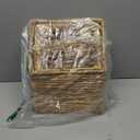 KOLWOVEN Wicker Hanging Storage Baskets, Set Of 2 Wall Baskets for Accessories and Organizing Files, Mail Baskets