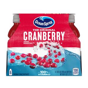 Ocean Spray Cranberry Cocktail Juice Drink, (Pack of 6) 10 Ounce, 60 Fl Oz (EXP 12/20/26)