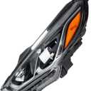 PHILTOP Headlights Assembly Compatible with 2018 2019 Hyundai Sonata,Black Housing Clear Lens Amber Reflector,Halogen Headlamps Left & Driver Side
