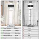 Hei!Dear 2 Pack Blackout Curtain Rod for Windows 48 to 84 inch (4-7Ft), Wrap Around Room Darkening Curtain Rods, 5/8" Samll Adjustable Modern Decorative Window rod,Black