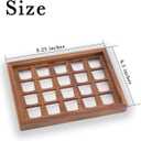 2 x 2 PCS Acacia Wood Coffee Pod Holder Tray Compatible with Nespresso Original Line, Organizer, Storage, Container, Capsule Cup Holder for Countertop or Drawer, Total 40 Pods Capacity