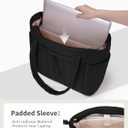 Wandering Nature Work Tote for Women, 40oz Large Bottle Pocket, 15.6" Padded Device Compartment, Commute, Daily Use
