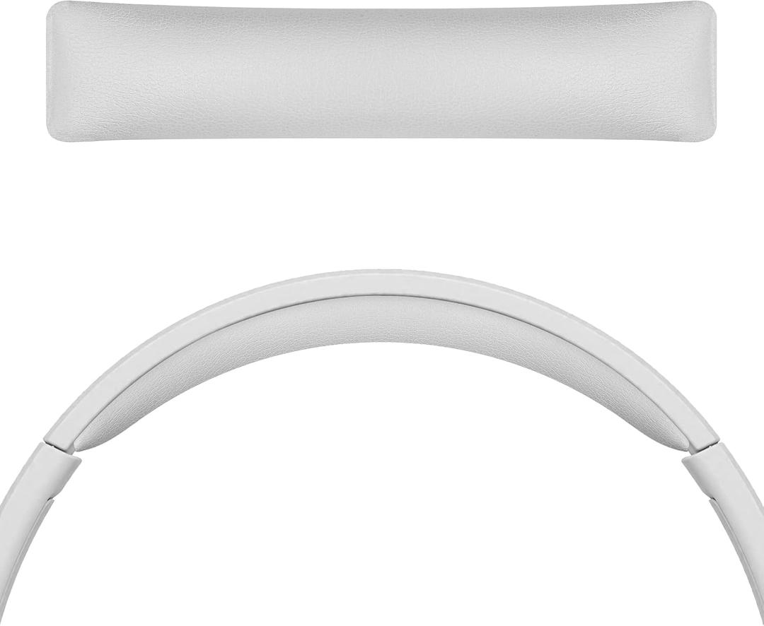 Geekria Protein Leather Headband Pad Compatible with Sony WH-CH520/ CH510/ CH500 Headphones, Replacement Band Repair Part (White)