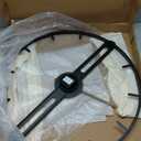 Modern Walnut Dial Wall Clock, Wood Large Wall Clock Decor Metal Frame Silent Non Ticking for Living Room, Bedroom, Kitchen, Study Decoration, Handmade Home Present Idea, 20 in 50 cm