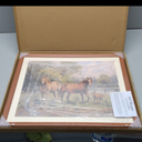 Art Shoppe Framed Print Wall Art, Vintage Wall Dcor for Living Room, Bedroom, Office, High-Resolution Image on Premium Art Paper, 3/4" Frame with Plexiglass Front, Ready to Hang, 17"x21" (Brown Foals)