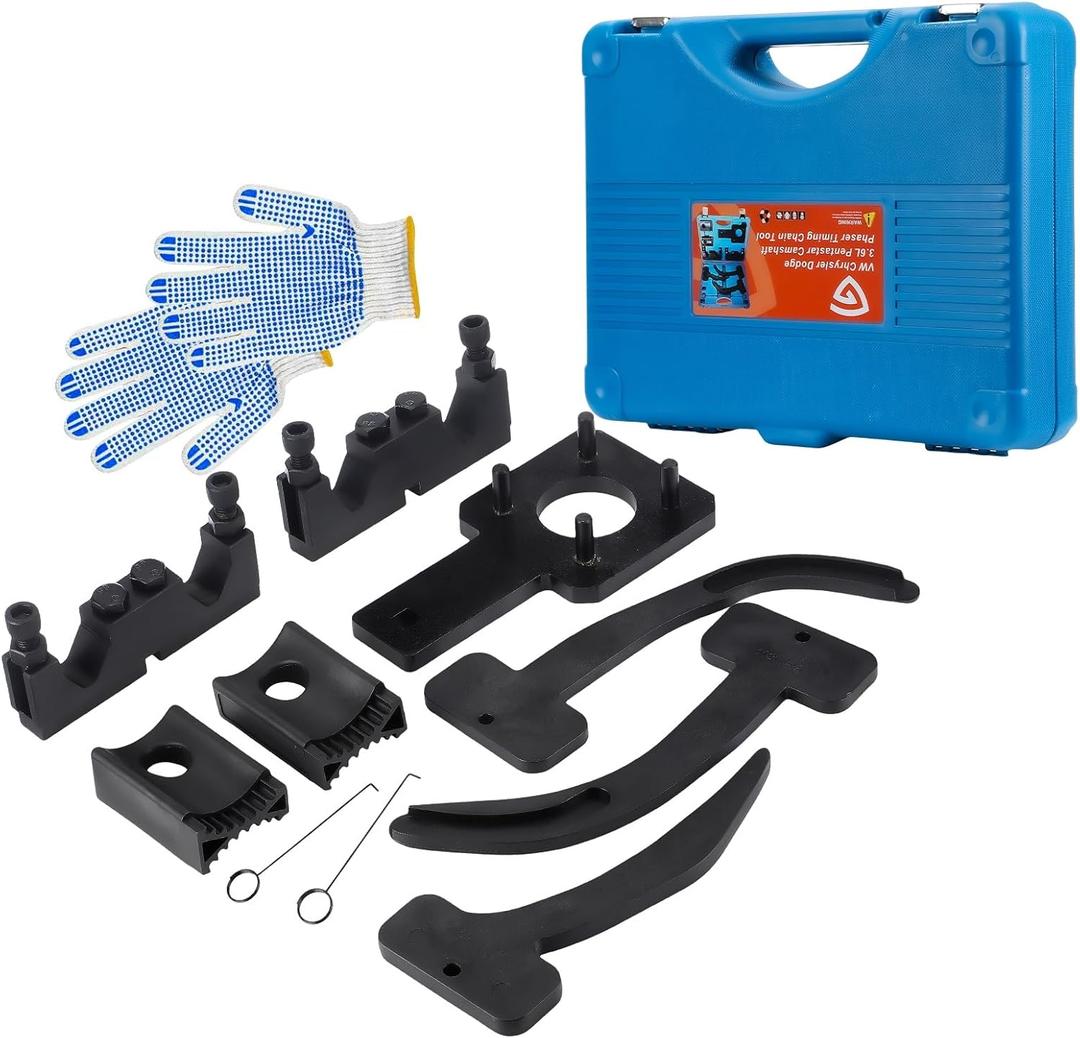 Camshaft Phaser Timing Chain Tool, Camshaft Holding Tool Crankshaft Pulley Wrench Fit For VW | Fit For Chrysler | Fit For Dodge, 3.6L Pentastar Engine, Replaces# 10369 10200A 10202 10198A 2025200090