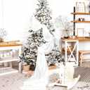 Thyle 28.8 Inch x 21.6 ft Giant Ribbon Christmas Tree Decorations Extra Large Gorgeous Elegant Wide Ribbon Garland for Christmas Staircase Wedding Indoor Outdoor Decorations(White,Chiffon)