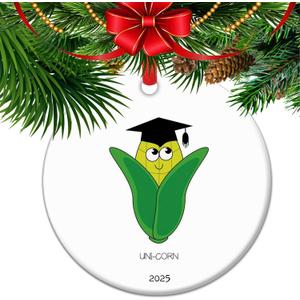 UNI-Corn School Graduation Ornament, Class of 2025 Graduation Gifts,Grad Gift (C16)