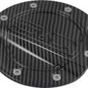 X AUTOHAUX Carbon Fiber Pattern Black Car Gas Cap Fuel Filler Door Cover Gas Tank Cover for Ford for Mustang 2015-2020