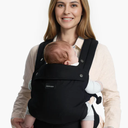Momcozy Baby Carrier - Ergonomic, Cozy and Lightweight Carrier for 7-45lbs, Effortless to Put On, Ideal for Hands-Free Parenting, Enhanced Lumbar Support, Purehug for Infant to Toddler, COLOR BLACK 
