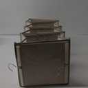 6-Shelf Hanging Closet Organizer and Storage, Collapsible Hanging Shelves for Closet with 2 Side Pockets, Hanging Shoe Organizer to Saving Space, Beige