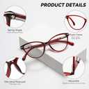 4 x Cat Eye Reading Glasses for Women Men Readers,Blue Light Blocking Spring Hinges Eyeglasses,Anti UV Ray/Glare/Eyestrain (Mix1)