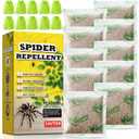 10 Pack Natural Spider Repellent for Indoor Outdoor Use, Effective Spider Deterrent with Peppermint and Lemongrass Oil, No Spiderweb Spider Free Solution for House Garage Attic, Safe to Use (Green)